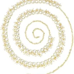 i jewels Traditional Kundan Pearl Adjustable Waist Chain/Belly Chain/Kamarband For Women-picture-27