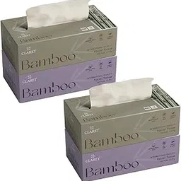 Claret Bamboo 2-Ply (18 x 20 cm) Facial Tissue | 100 Pulls | Bamboo Rich Pulp | OBA Free | Gentle & Soft (Pack Of 4)-image-8