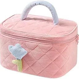 la-roiche Large Capacity Make up Bags, Cosmetic Bags for Women, Toiletry Bags for Women, Puffy Quilted Candy Style Organizer Bag (Pink Candy)-picture-53