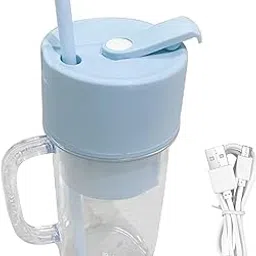 Horizonite 2-in-1 Crusher Juicer with Handle & Straw for Fresh Juice, Smoothies and Shakes | 6 Stainless Steel Blades USB Rechargeable Personal Blender | Portable Compact Electric Juicer - 340 ML-image-14