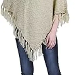 ewools Women Solid Cape Poncho Coat-picture-21