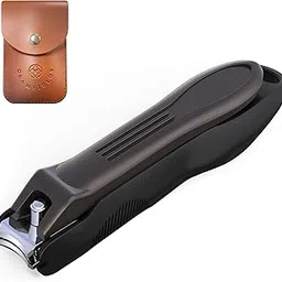 GLAMFIELDS Nail Clipper with Catcher, No Splash Fingernail Toenail Clipper Stainless Steel Nail Cutter Nail Trimmer for Men and Women, Packed with Leather Pouch, Silver-picture-26