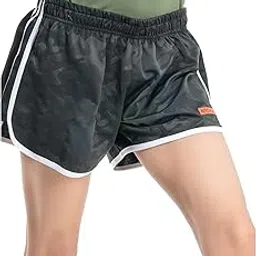 nackers Womens Olive Polyster Camou Jacquard Shorts Shorts 240 GSM-picture-23