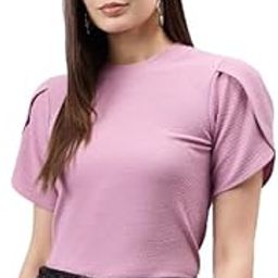 style quotient Women Solid Poly Knit Smart Casual Regular Tulip Sleeve Top-picture-12