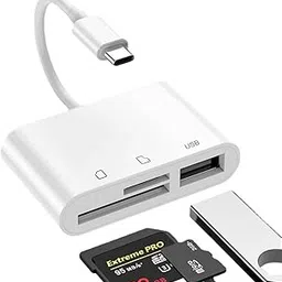 SD Card Reader, USB C Micro SD Card Reader, Memory Card Reader OTG Adapter, Type C SD/TF Card Reader, Compatible with MacBook, Laptops, Galaxy Phones and More (White)-picture-70