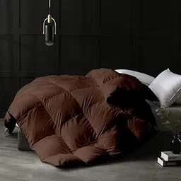 Razzai 500 GSM Winter Comforter Premium Collection Quilted Comforter (92" x 106" Inches/233cm x 269cm) - King Size Comforter|Chocolate Brown|Microfibre|Lightweight| TC - 400-picture-47