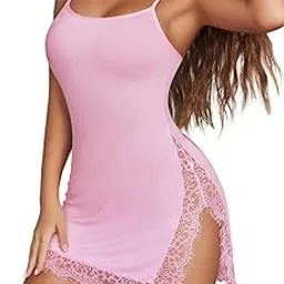 galsmaky Lingerie for Women Sexy Chemise Nightgown Slip Sleepwear | Lace Babydoll Soft Nightdress-picture-40