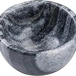 NikkisPride Marble Handmade Household Multi-utility Bowl (Small Size 3 Inch, Black)-picture-11
