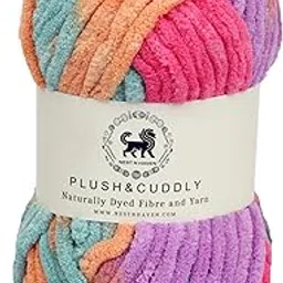 NESTNHAVEN, Wool, Plush & Cuddly, Chenille Yarn Supersoft Knitting Wool Ball, (1 Ball/100 Gram Each) Multi Colour Ball Suitable for Craft, Babywear, Baby Blankets, 5 Bulky, Shade no - NNHB014-picture-35