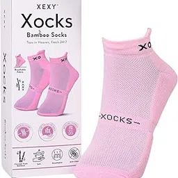 xexy Women's Bamboo Socks | Ankle Length | Odour-Free & Breathable | Padded Base & Anti-Bacterial with SilverShield™ Technology | 3X Softer than Cotton Socks image 1