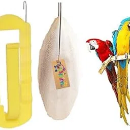 Western Era Natural High Calcium Source Cuttlebone Fish for Birds, Parrot (200grm + Holder)-picture-43
