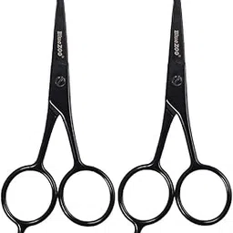 HEAVENGLOW 2X Stainless Beauty Beard Mustache Eyebrow Nose Trimming Scissor Clippers | Shaving & Hair Removal image 1