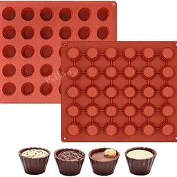 Moldberry Silicone Cupcake Moulds – 30 Cavity Mini Round Muffin, Jelly & Cake Molds, Non-Stick, Reusable Baking Cups, Multicolor – Microwave & Oven Safe (Pack of 1)-picture-20