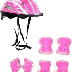 ATORSE Kids Bike Helmet Set Portable for Skateboarding Outdoor Sports Rollerblading Pink-picture-14
