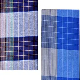 gowri tex Men's Cotton Lungi (Multicolor, Large) Pack of 2-picture-28