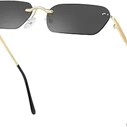 elegante Retro Narrow Rimless Sunglasses UV Protection Coating Vintage Rectangle Sunglasses for Women Men-picture-40