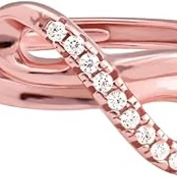 giva 925 Silver Rose Gold Twist & Turns Zircon Ring, Adjustable | Gifts for Women and Girls | With Certificate of Authenticity and 925 Stamp | 6 Month Warranty*-picture-19