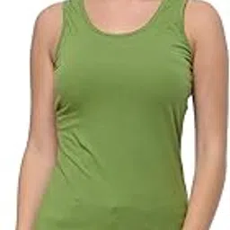 Women's Cotton Spandex Regular Fit Tank Top(XS-4XL)-image-35