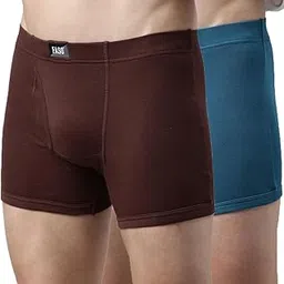 f a s o Super 100% Cotton Trunk Pack of 2, Premium Men's Underwear, Soft Stretch Fabric Innerwear, Support, Boxer Briefs for Men, Assorted-picture-12