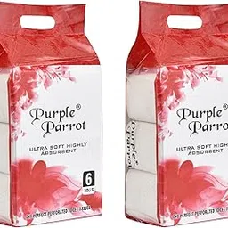 Purple Parrot Toilet Paper Roll | Pack of 6x2 | 2 Ply | Each Roll 235 Sheet l-picture-41