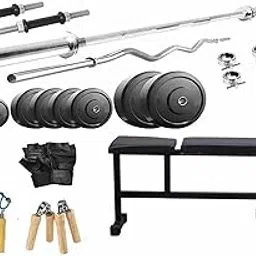 Protoner 25 kg with 3 in 1 Bench Home Gym Package for Fitness Weight Training-image-22