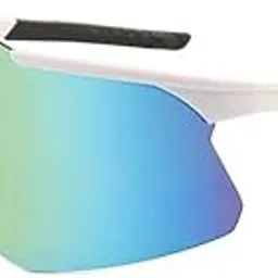huvora Ultra Stylish Rimless UV Protected Mirrored Branded Sports Sunglasses For Cricket Cycling Riding with Silicon Padded Sporty Grip Lightweight UV400 Goggles for Men Women image 1