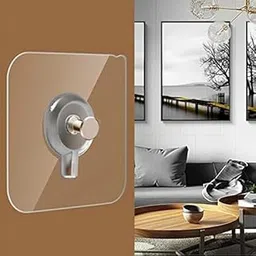 RADIANT Wall Hooks for Hanging, Self Adhesive Heavy Duty Wall Hooks, Wall Hangings, Kitchen Accessories (Photo Frame Hook, Pack of 10)-picture-15