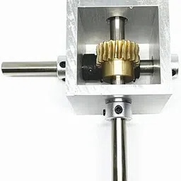 PGFUN 1:10 Right Angle Worm Gearbox 90° Angle Drive Steering Gear Device 20 Teeth Reduction Gearbox Simple Mechanical DIY Module with 8mm Shaft-picture-51