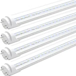 KALINA 2FT LED Tube Lights, 8W (25W Fluorescent Bulb Replacement), 5000K Daylight White, Ballast Bypass, Clear Cover, Pack of 4-picture-32