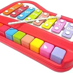 Esnapy oy Magic 2 in 1 Big Piano Xylophone Musical Toy for Kids(Age 3+) with 8 Keys,2 Sticks,Keyboard Xylophone Piano-Preschool Musical Learning Instruments Gift Toy for Baby-picture-31