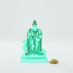 Magical Treazure Glow-in-The-Dark Lord Murugan Idol – 10.5 cm Radium Kartikeya Statue with Peacock for Home Temple & Gift Décor-image-3