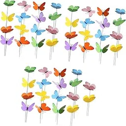 BNF® 50 Pieces Butterfly Garden Stakes Bouquet Farm Butterfly Decorations Outdoor 8cm|Home & Garden |Yard, Garden & Outdoor Living|Garden Décor|Statues & Lawn Ornaments-picture-22
