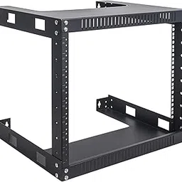 Sound Town 2-Post 8U Wall Mount Open Frame Rack, 16" Depth, for Servers, IT Equipment, Network Devices, AV, Patch Panels (ST2PWOR-8U)-image-6