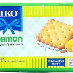 Iko Lemon Cream Sandwich Biscuits Sweet and Salty Snack Of Two Crunchy Biscuits With a Lemon-Flavored Cream Filling In the Middle 180g-picture-48