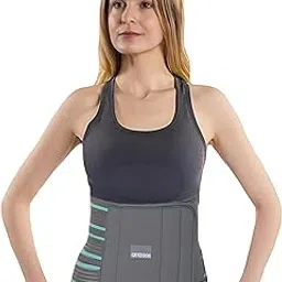 GEYESOR Postpartum Abdominal Belt – Support & Recovery | Abdominal Binder for Women After Delivery | Tummy Compression & Waist Slimming | Back Pain Relief & Post Surgery Support (Grey)-image-5