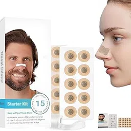 Luteti Breathing Refill Tabs Pack - Boost Oxygen Intake, Improve Sleep Quality Snoring Solution- Sweat Resistant, Skin Safe Nasal Strips - Extra Strength Snore Stopper - (30 Count)-picture-57