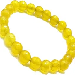rrjewelz Natural Yellow Topaz Jade 8mm Round Shape Faceted Cut Beads Stretchable Bracelet For Men & Women. Unisex Bracelet For Healing, Meditation, Prosperity, Gift & Luck|STBR_RR_09474-picture-37