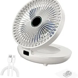 Kitchen Fan with 3 Levels Speed Silent Portable Small Fan for Kitchen Summer White USB Power-picture-11