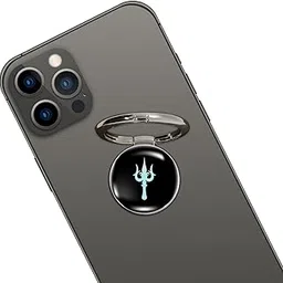Swap-n-Snap Silver 360 Holo-Ring Mobile Phone Grip Holder with Changeable Logo - Trishul Design-picture-25