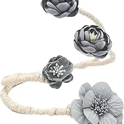 THE STYLE SUTRA Curtain Holdback Clip Bohemian Drapery Tieback for Nursery Bedroom Farmhouse Gray-image-88