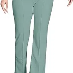 quirita Women's High Waist Bell Bottom Trouser, Elastic Flared Bootcut Pants-picture-25