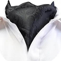 fierre shann Men's Paisley Floral Jacquard Soft Silk Cravat Tie for Gentlemen | Ascot Necktie for Formal, Office, Business, Weddings & Parties | Pair with Suits, Coat & Blazer Outfit-picture-26