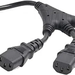 SZRMCC UPS PDU Server Y Splitter Power Cable IEC320 C14 to 3 x C13 10A 250V Extension Cable (3xc13 30cm)-picture-11