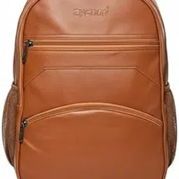 Leather Backpack, 35L Capacity, Tan Brown, Multi-Pocket Design-picture-55