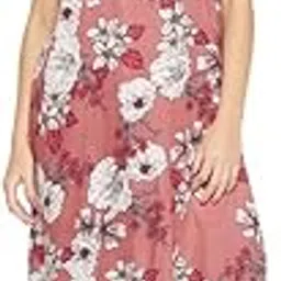 clovia Women's Rayon Printed Long Night Dress - Pink-picture-27
