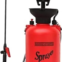 STOIC 5L Pressure Sprayer with Built in Measuring Scale Pressure Release Valve Adjustable Nozzle for Mist and Continuous Spray for Gardening Hand Powered (Red)-image-14