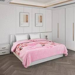 Monte Carlo Winter Double Bed Blanket Emperor 2 Ply 890 GSM (Width 2.20 M X Length 2.40 M) Pink-image-5