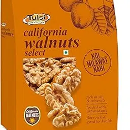 Tulsi California Walnuts Kernels Select 200g | Large Size | Inshell Walnuts Akhrot | Delicious & Crunchy Walnuts | High in Protein & Iron | Premium Akhrot | Rich in Omega-3-image-0