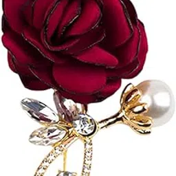 syga Brooch Pin for Women Retro Rose Flower - Fabric Clothing Decoration Accessory-picture-17