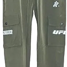Men's Military Green Cargo Pants with Side Pockets, Drawstring Waist, Snap Button Details-picture-50